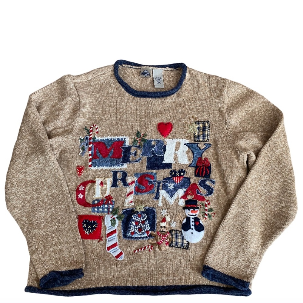 Authentic Shaver Lake Casuals Vintage Ugly Christmas/ Holiday Sweater Size Large